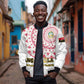 Support Palancas Negras - White Angola Football Bomber Jacket
