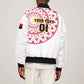 Support Palancas Negras - White Angola Football Bomber Jacket