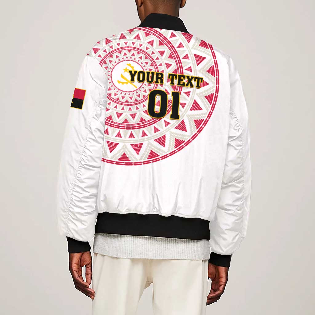 Support Palancas Negras - White Angola Football Bomber Jacket