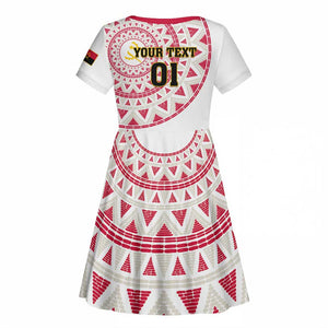 Support Palancas Negras - White Angola Football Kid Short Sleeve Dress