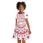 Support Palancas Negras - White Angola Football Kid Short Sleeve Dress