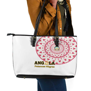 Support Palancas Negras - White Angola Football Leather Tote Bag