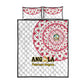 Support Palancas Negras - White Angola Football Quilt Bed Set