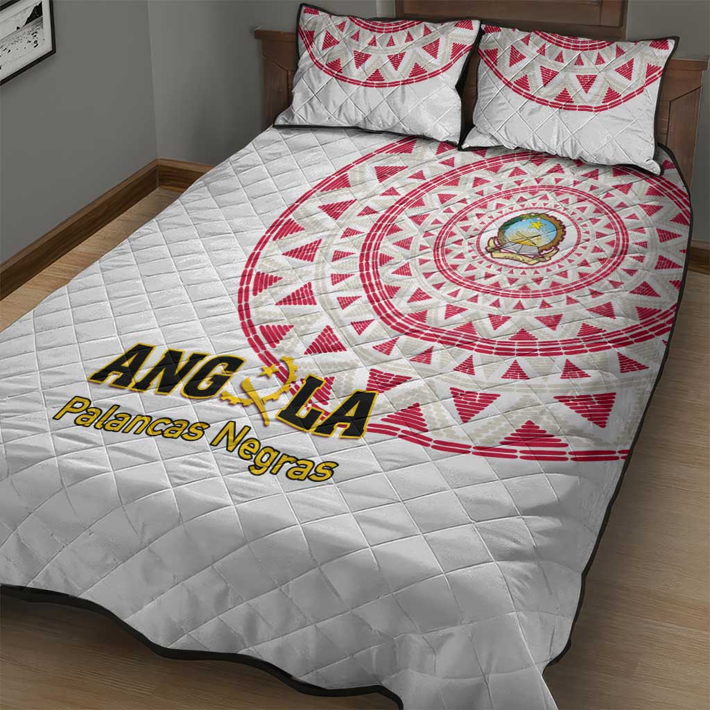 Support Palancas Negras - White Angola Football Quilt Bed Set