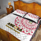 Support Palancas Negras - White Angola Football Quilt Bed Set