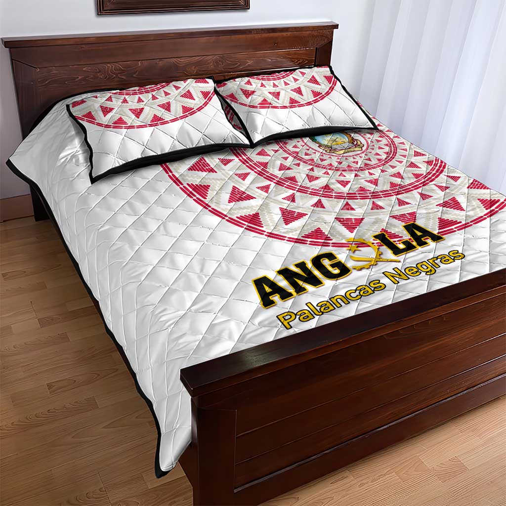 Support Palancas Negras - White Angola Football Quilt Bed Set
