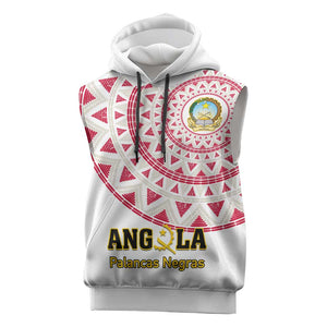 Support Palancas Negras - White Angola Football Sleeveless Hoodie - African Pride