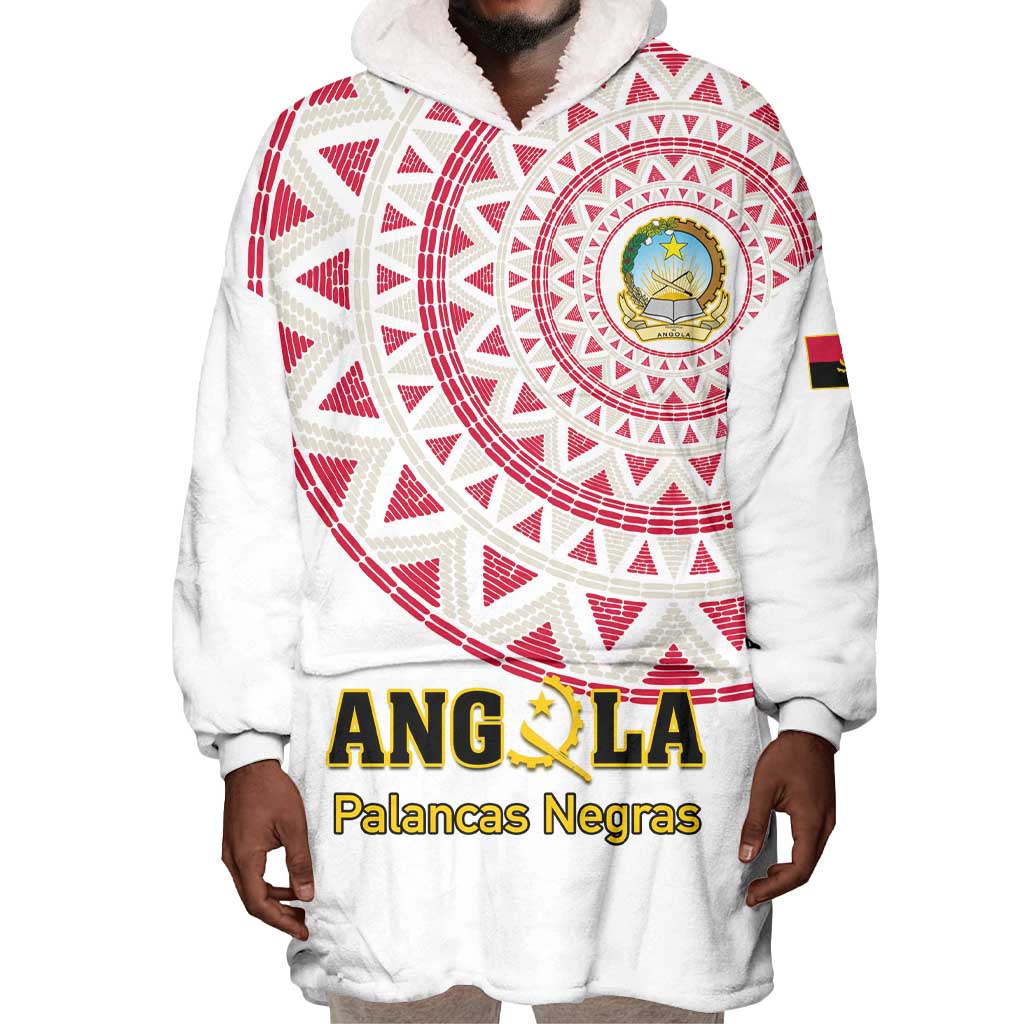 Support Palancas Negras - White Angola Football Wearable Blanket Hoodie