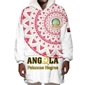 Support Palancas Negras - White Angola Football Wearable Blanket Hoodie