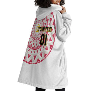 Support Palancas Negras - White Angola Football Wearable Blanket Hoodie