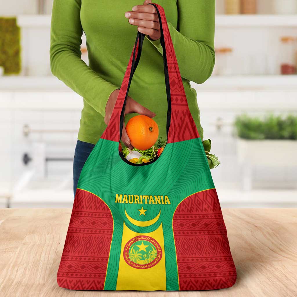 Support the Lions of Chinguetti - Mauritania Football Grocery Bag