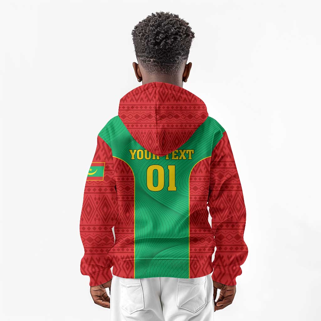 Support the Lions of Chinguetti - Mauritania Football Kid Hoodie