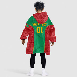 Support the Lions of Chinguetti - Mauritania Football KId Wearable Blanket Hoodie