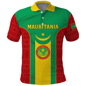 Support the Lions of Chinguetti - Mauritania Football Polo Shirt
