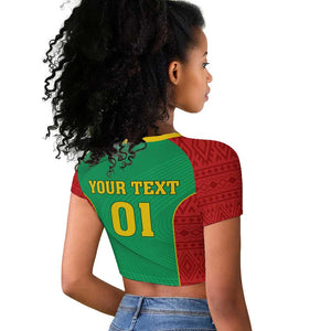 Support the Lions of Chinguetti - Mauritania Football Raglan Cropped T shirt