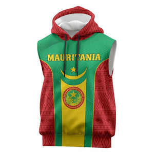 Support the Lions of Chinguetti - Mauritania Football Sleeveless Hoodie - African Pride