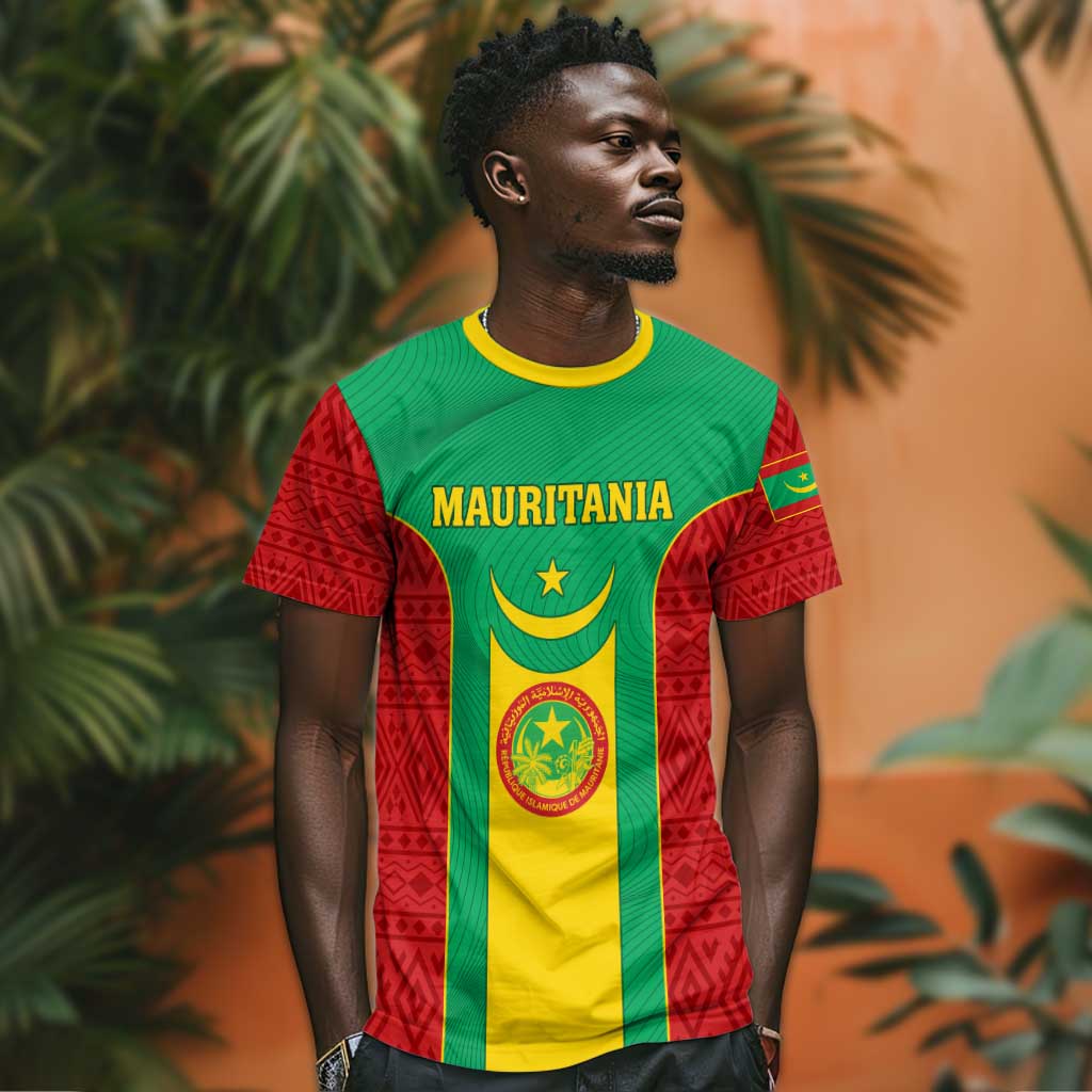 Support the Lions of Chinguetti - Mauritania Football T shirt