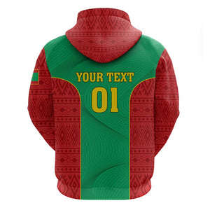 Support the Lions of Chinguetti - Mauritania Football Zip Hoodie
