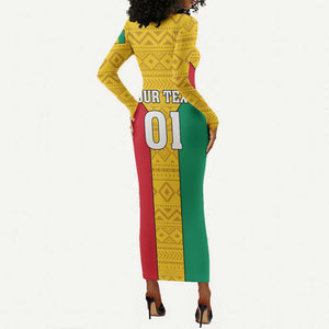 Guinea Football Long Sleeve Bodycon Dress Come On Syli National LT01