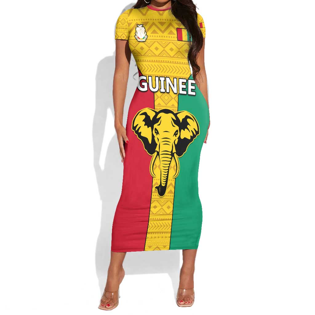 Guinea Football Short Sleeve Bodycon Dress Come On Syli National LT01
