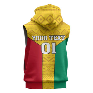 Guinea Football Sleeveless Hoodie Come On Syli National - African Pride