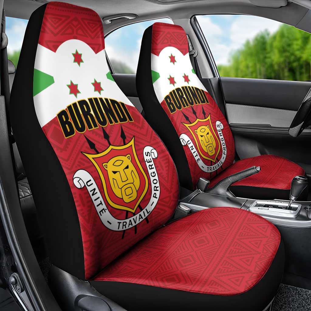 Burundi Car Seat Cover Coat Of Arms African Pattern