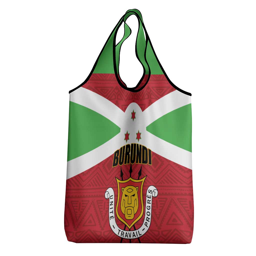Burundi Grocery Bag Coat Of Arms African Pattern