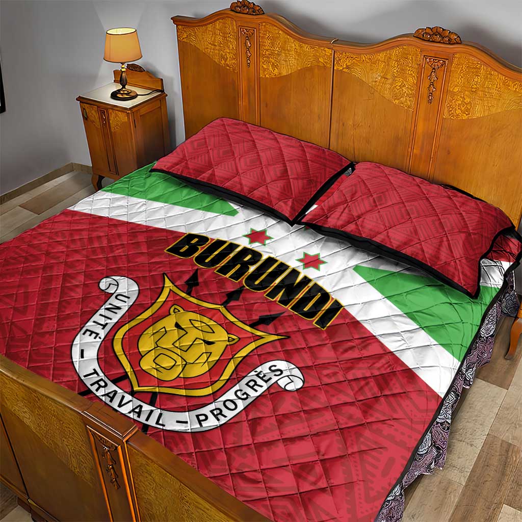 Burundi Quilt Bed Set Coat Of Arms African Pattern