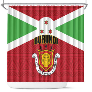Burundi Shower Curtain Coat Of Arms African Pattern