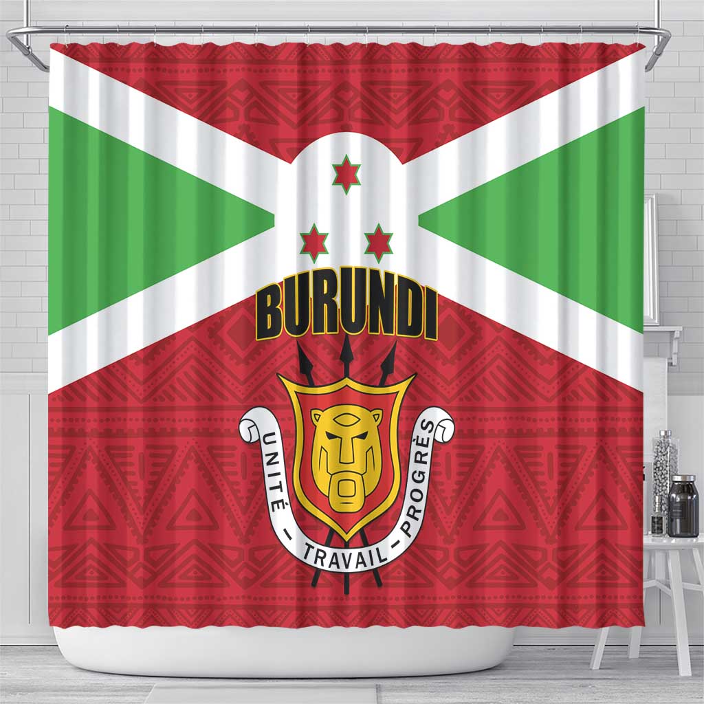 Burundi Shower Curtain Coat Of Arms African Pattern