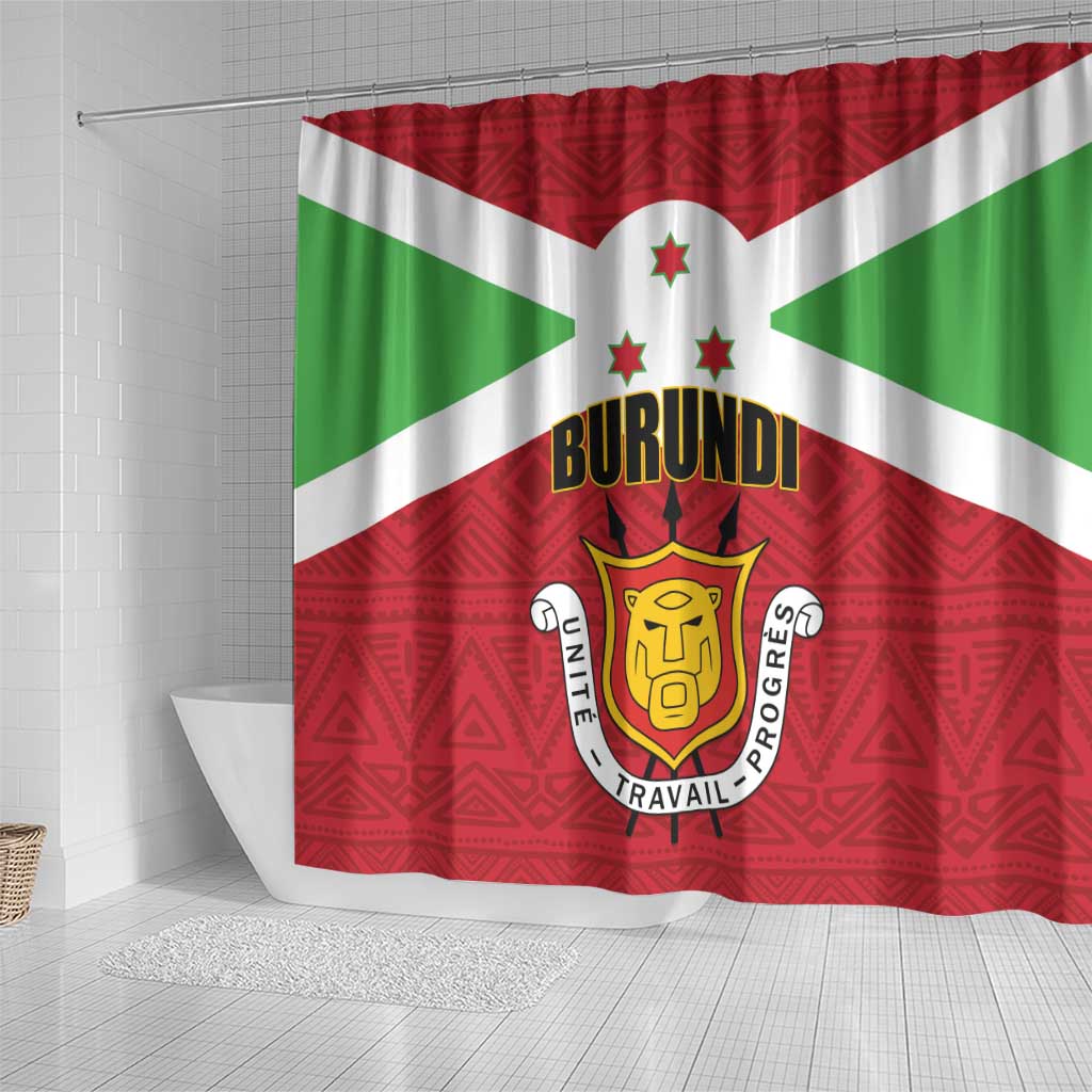 Burundi Shower Curtain Coat Of Arms African Pattern
