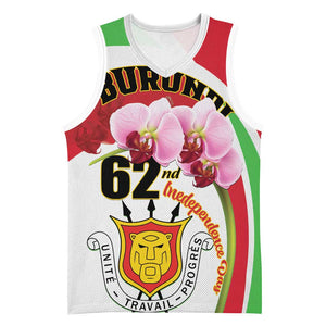 Personalized Burundi Independence Day Basketball Jersey Coat Of Arms Bujumbura Flower - African Pride