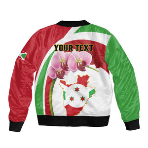 Personalized Burundi Independence Day Bomber Jacket Coat Of Arms Bujumbura Flower