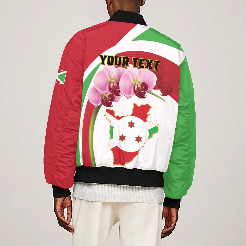 Personalized Burundi Independence Day Bomber Jacket Coat Of Arms Bujumbura Flower