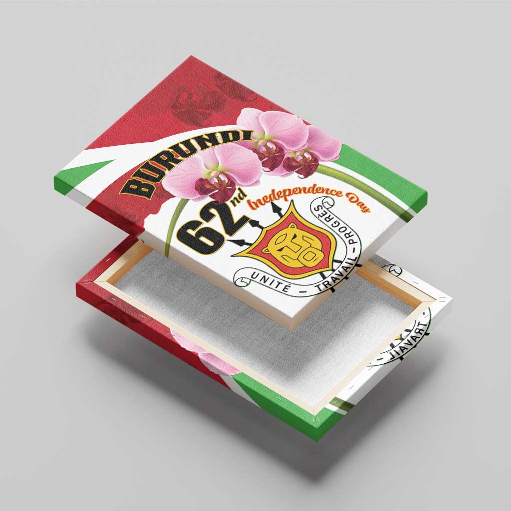 Burundi Independence Day Canvas Wall Art Coat Of Arms Bujumbura Flower