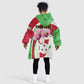 Personalized Burundi Independence Day KId Wearable Blanket Hoodie Coat Of Arms Bujumbura Flower