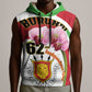 Personalized Burundi Independence Day Sleeveless Hoodie Coat Of Arms Bujumbura Flower - African Pride