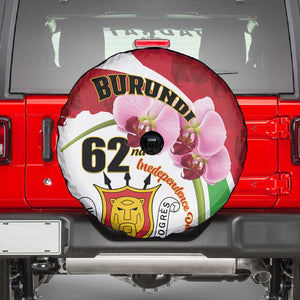 Burundi Independence Day Spare Tire Cover Coat Of Arms Bujumbura Flower