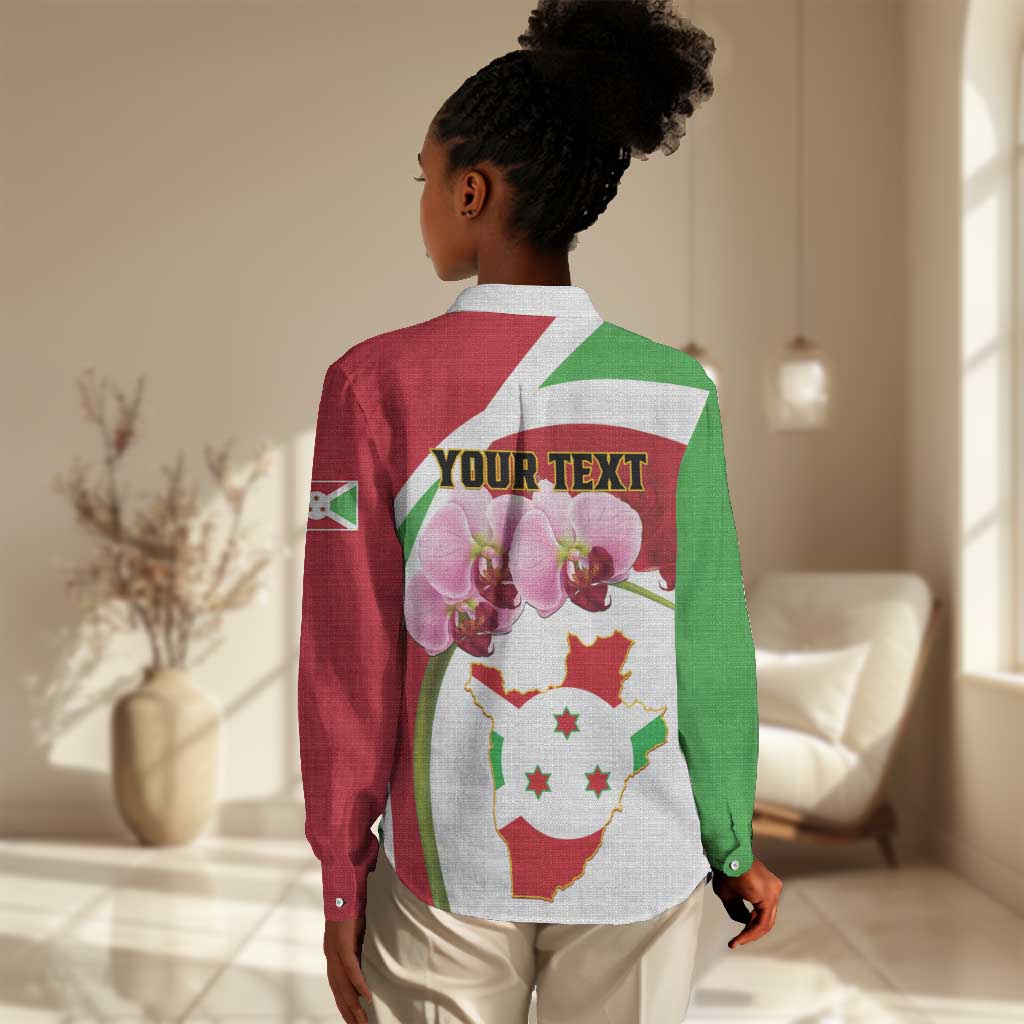 Personalized Burundi Independence Day Women Casual Shirt Coat Of Arms Bujumbura Flower LT01