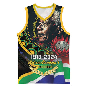 Nelson Mandela Birthday Basketball Jersey Leader of the Nation - African Pride