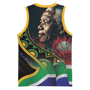 Nelson Mandela Birthday Basketball Jersey Leader of the Nation - African Pride