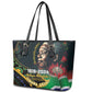 Nelson Mandela Birthday Leather Tote Bag Leader of the Nation