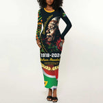 Nelson Mandela Birthday Long Sleeve Bodycon Dress Leader of the Nation LT01