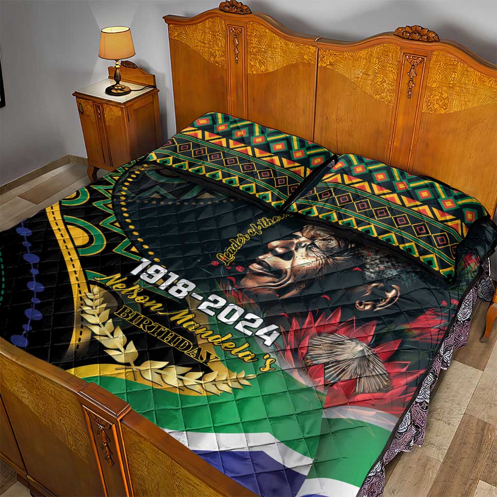 Nelson Mandela Birthday Quilt Bed Set Leader of the Nation