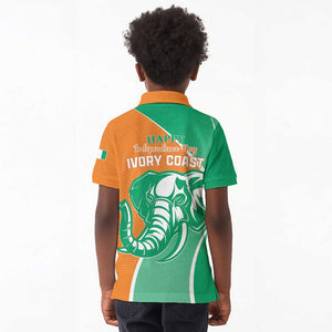 Ivory Coast Independence Day Kid Polo Shirt Cote d Ivoire Elephant