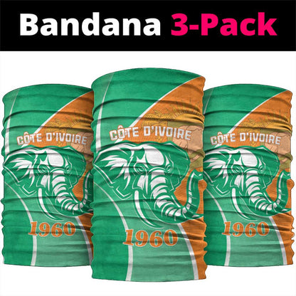 Ivory Coast Independence Day Neck Gaiter Cote d Ivoire Elephant LT01