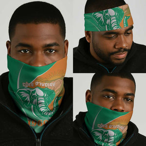 Ivory Coast Independence Day Neck Gaiter Cote d Ivoire Elephant LT01