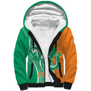 Ivory Coast Independence Day Sherpa Hoodie Cote d Ivoire Elephant
