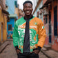 Ivory Coast Independence Day Sleeve Zip Bomber Jacket Cote d Ivoire Elephant