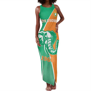 Ivory Coast Independence Day Tank Maxi Dress Cote d Ivoire Elephant
